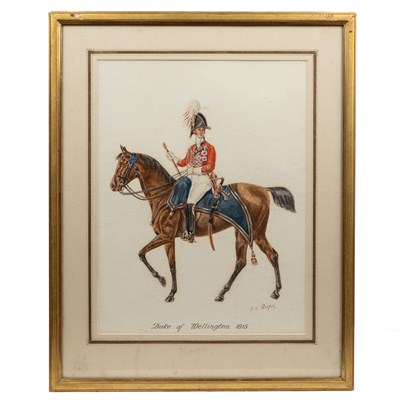 Lot 459 - F. G. Rolph, a collection of eight portraits representing Mounted British Army regiments