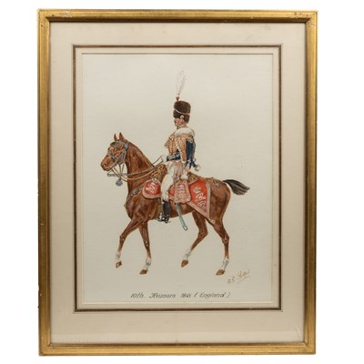 Lot 459 - F. G. Rolph, a collection of eight portraits representing Mounted British Army regiments