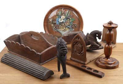 Lot 384 - Collection of treen and other items to include:...