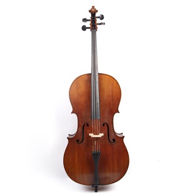 Lot 137 - A cello, with two piece back, golden brown in...