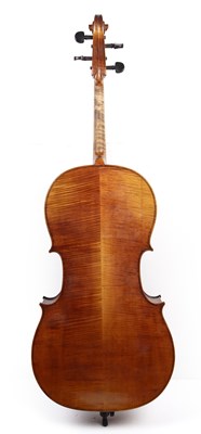 Lot 137 - A cello, with two piece back, golden brown in...