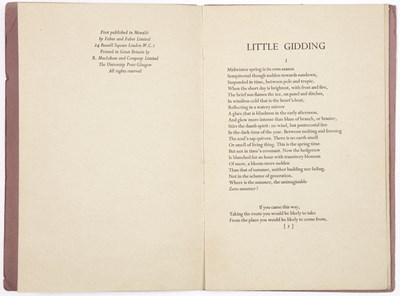 Lot 700 - Eliot (Thomas Stearns) b. St Louis, Missouri,...