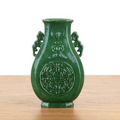 Lot 83 - Green ground 'archaic' style vase Chinese,...
