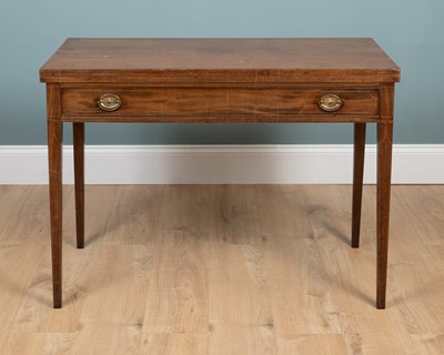 Lot 339 - A late 19th/early 20th century mahogany fold-over side table