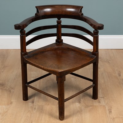 Lot 116 - A 19th century mahogany corner chair