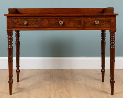 Lot 498 - A 19th-century mahogany gallery backed side table