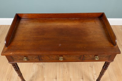 Lot 498 - A 19th-century mahogany gallery backed side table
