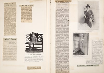 Lot 683 - A group of four albums of newspaper cuttings...