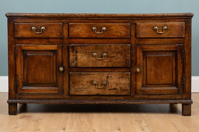 Lot 458 - An 18th century oak dresser