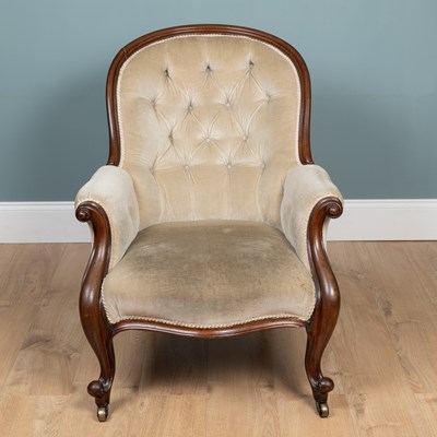 Lot 336 - A Victorian mahogany armchair