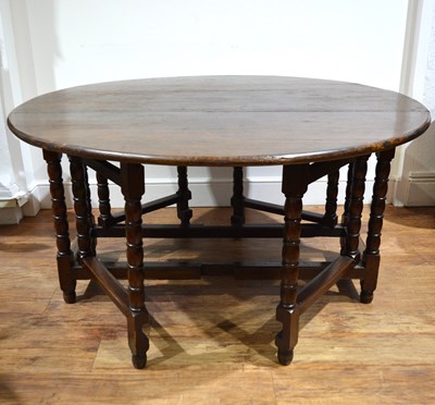 Lot 66A - Large oak large gateleg table 18th Century and...