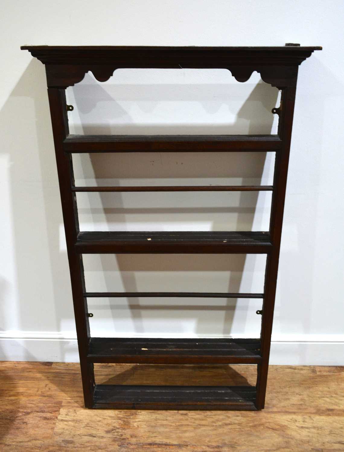 Lot 70 - Oak wall rack 18th/19th Century with open...