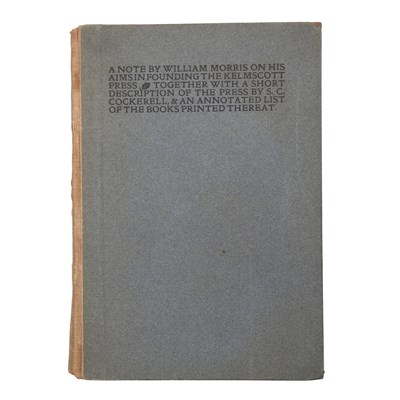 Lot 676 - Kelmscott Press:- 'A Note by William Morris on...