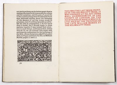 Lot 676 - Kelmscott Press:- 'A Note by William Morris on...