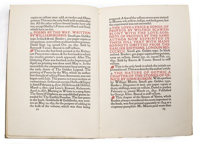 Lot 676 - Kelmscott Press:- 'A Note by William Morris on...