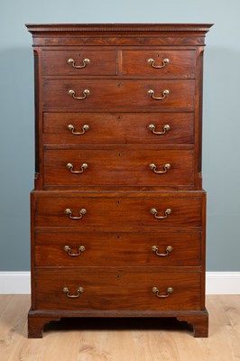 Lot 532 - A George III mahogany chest on chest