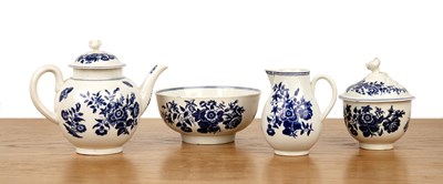 Lot 288 - Worcester part service circa 1770-80 painted...