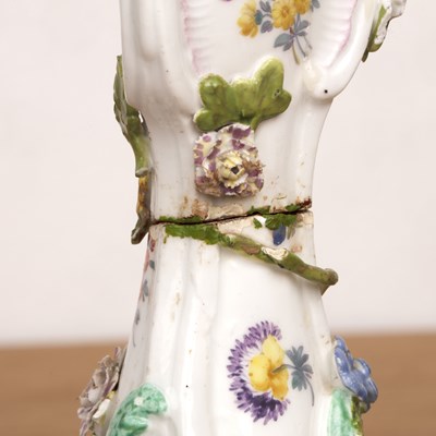 Lot 292 - Pair of Meissen porcelain candlesticks 18th...
