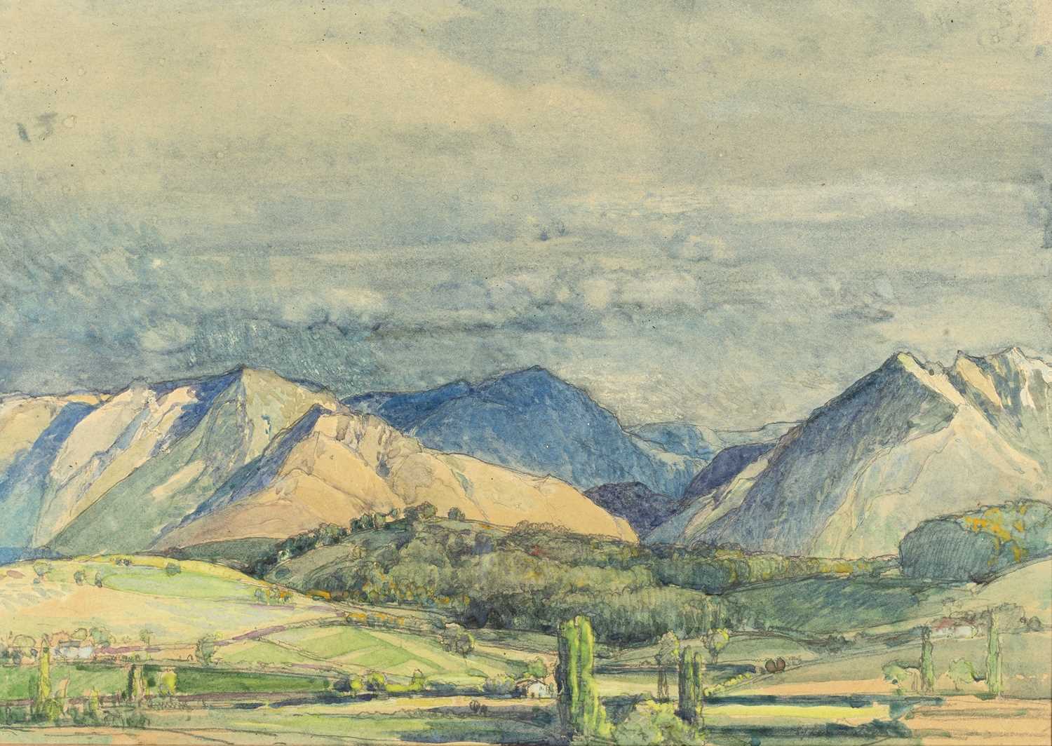 Lot 77 - Samuel John Lamorna Birch (1869-1955) Pyrenees...