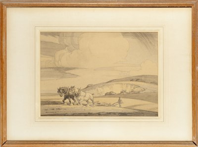 Lot 90 - Ernest Herbert Whydale (1886-1952) Ploughing...