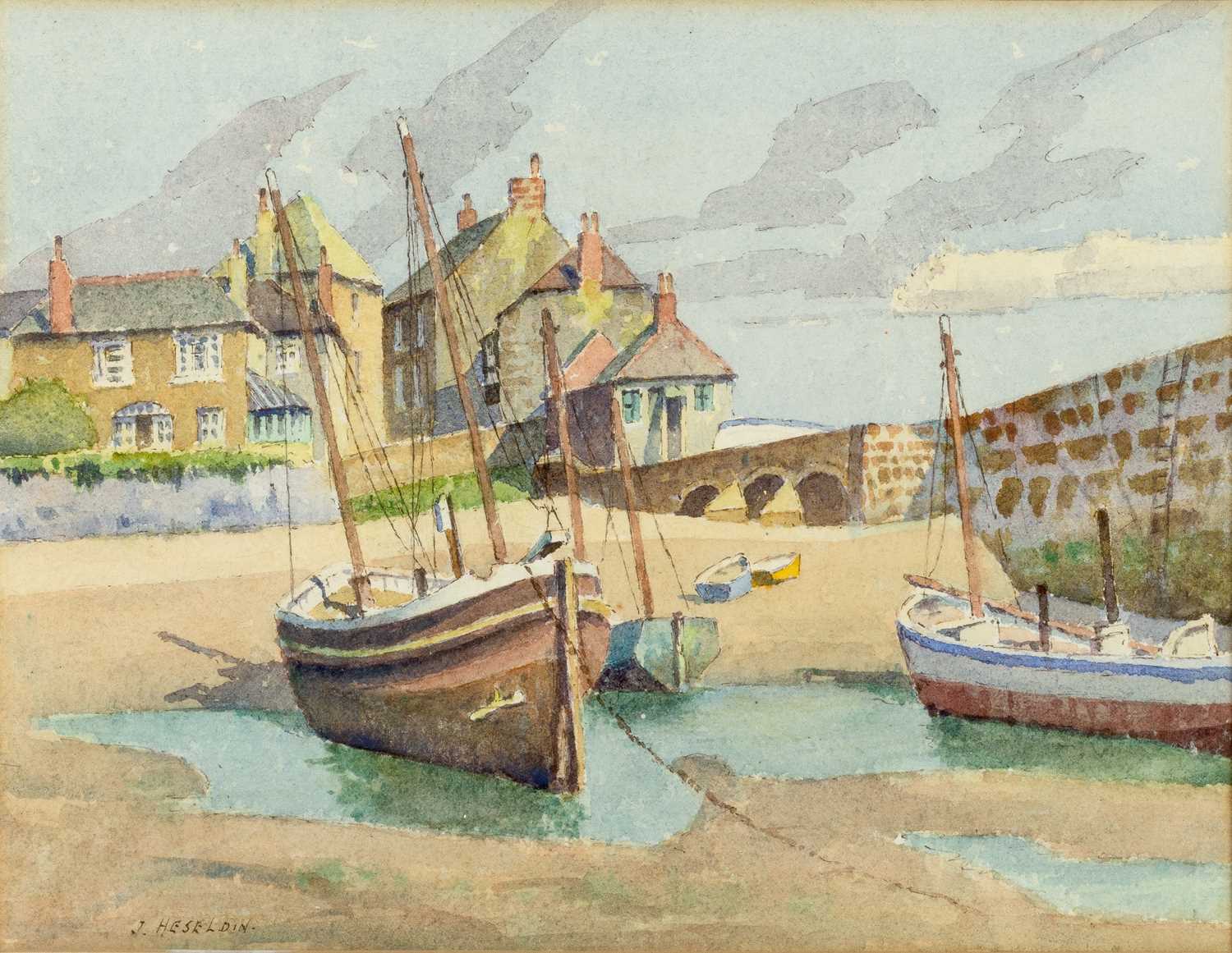 Lot 89 - James Heseldin (1887-1969) Cornish Village...