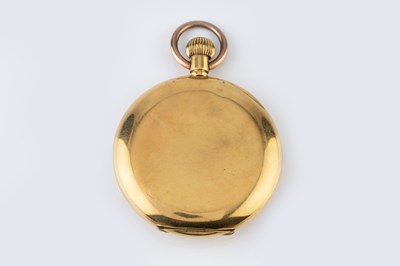 Lot 280 - An 18ct gold half hunter pocket watch, the...