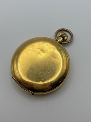 Lot 280 - An 18ct gold half hunter pocket watch, the...