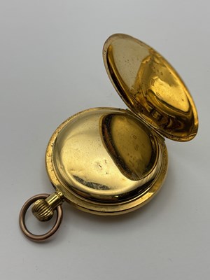 Lot 280 - An 18ct gold half hunter pocket watch, the...