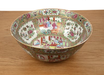 Lot 55 - Large Canton porcelain punch bowl Chinese,...