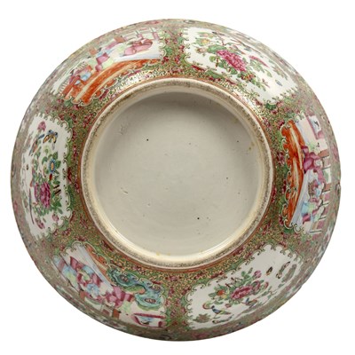 Lot 55 - Large Canton porcelain punch bowl Chinese,...