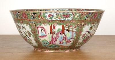 Lot 55 - Large Canton porcelain punch bowl Chinese,...