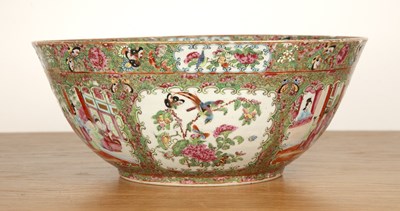 Lot 55 - Large Canton porcelain punch bowl Chinese,...