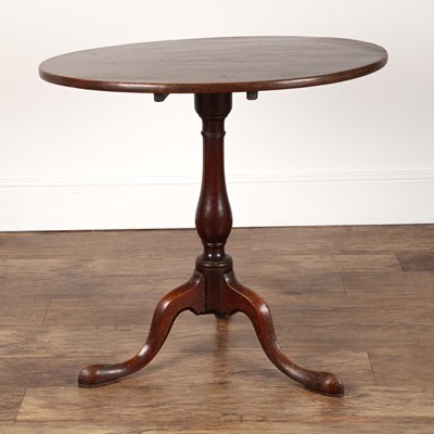 Lot 52 - Mahogany tilt top tripod table with circular...