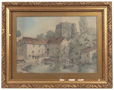 Lot 194 - J. Linden (19th century) Oxford castle, signed...