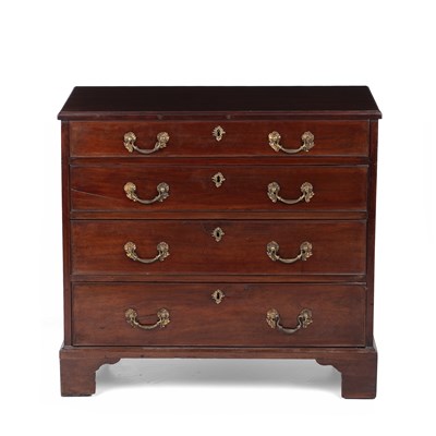 Lot 20 - A George III mahogany chest of four long...