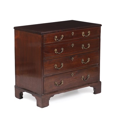 Lot 20 - A George III mahogany chest of four long...