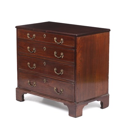 Lot 20 - A George III mahogany chest of four long...