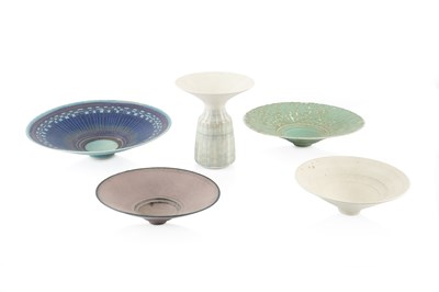 Lot 783 - Phyllis Dupuy (Contemporary) Vase and four...