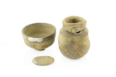Lot 586 - Rachel Wood (b.1962) Bowl and vase textured...
