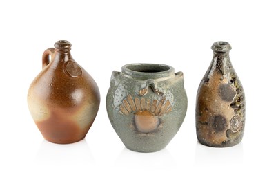 Lot 736 - Svend Bayer (b.1946) Flagon wood fired...