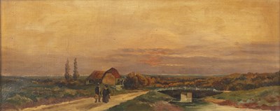 Lot 501 - Dutch school (19th century) River landscape...