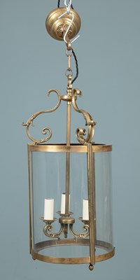 Lot 596 - A cylindrical Georgian-style hall lantern