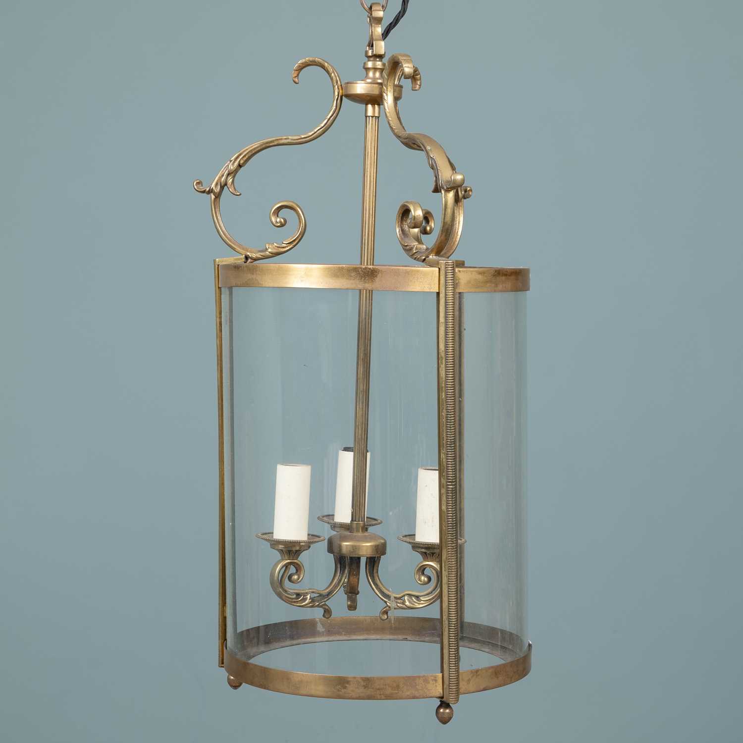 Lot 596 - A cylindrical Georgian-style hall lantern