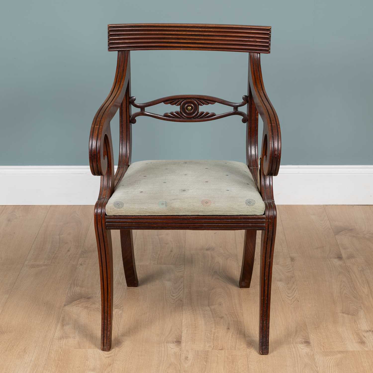 Lot 310 - A Regency Scottish mahogany desk chair
