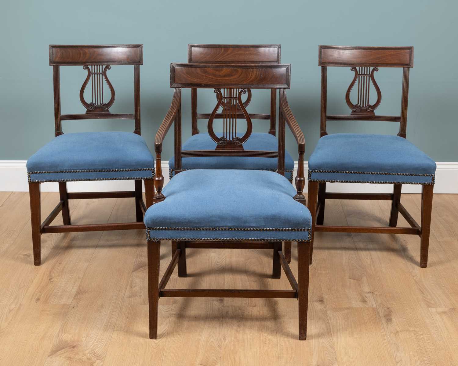 Lot 475 - A group of four Regency dining chairs