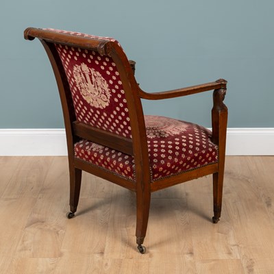 Lot 361 - A French Empire-style open armchair