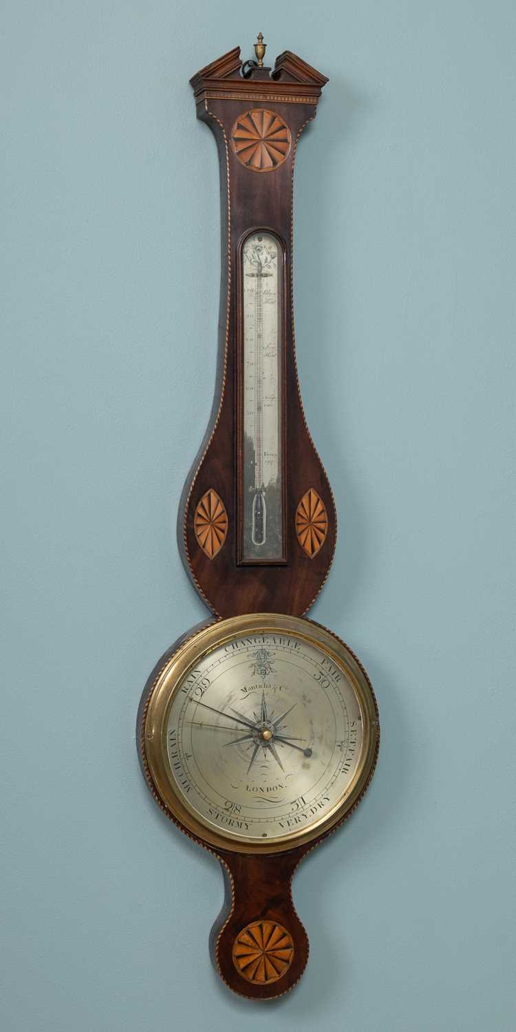 Lot 1184 - A 19th century dial barometer