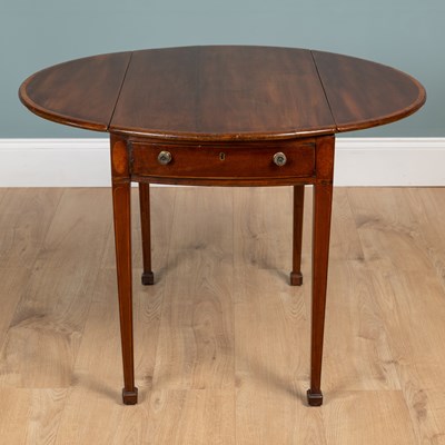 Lot 377 - A George III Hepplewhite-period oval Pembroke table