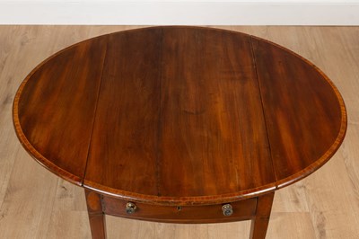 Lot 377 - A George III Hepplewhite-period oval Pembroke table
