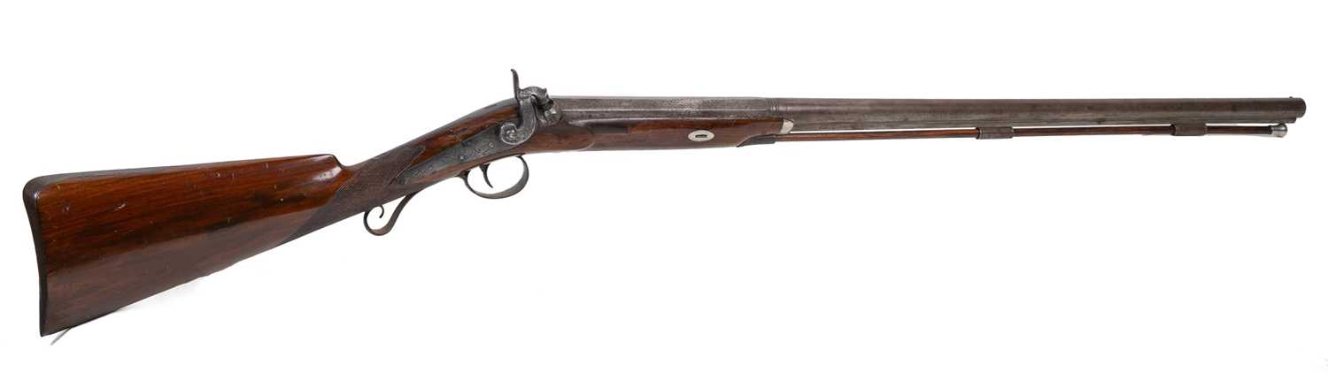 Lot 266 - An early 19th century percussion cap firing sporting gun